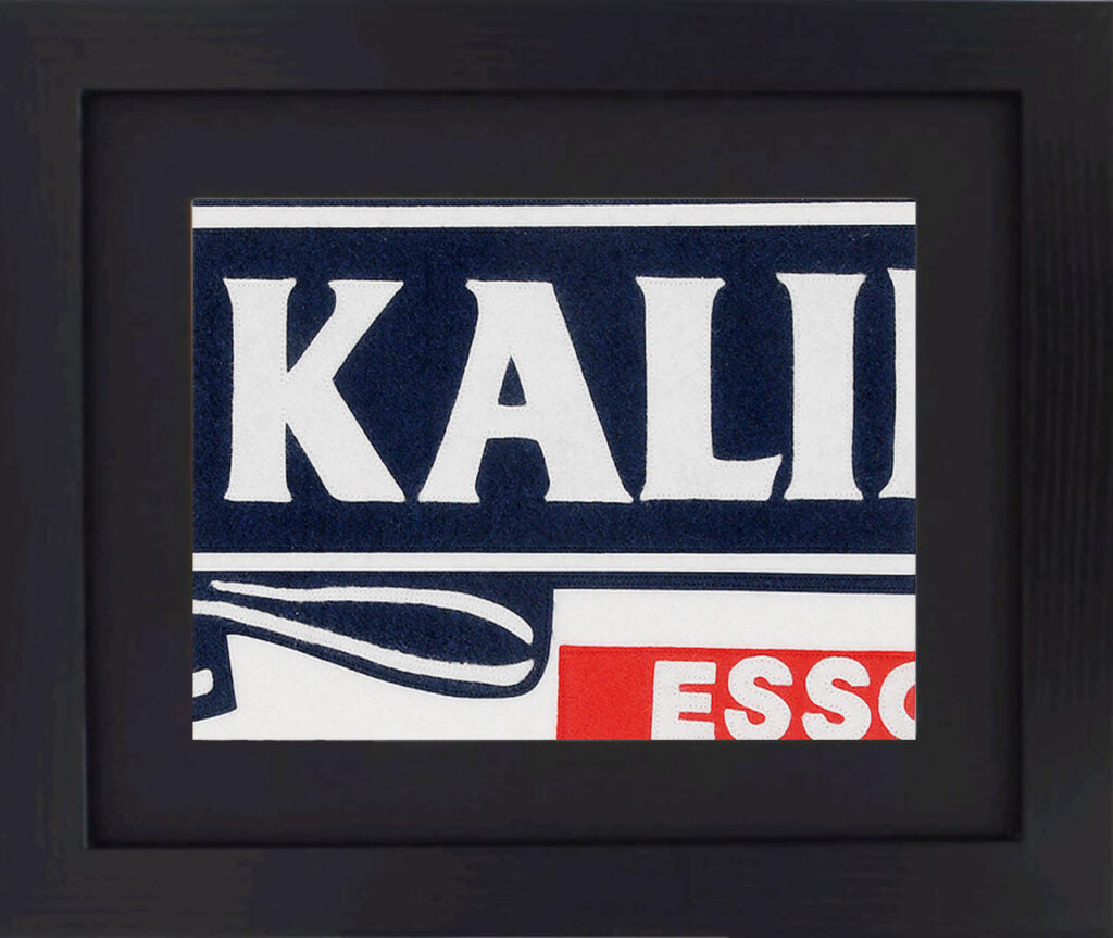 Handmade Textile Retro Pieces Framed