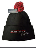 Puretrack Racing Bobble Hat- Grey Bobble or Red